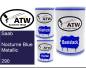 Preview: Saab, Nocturne Blue Metallic, 290: 500ml Lackdose + 500ml Klarlack + 250ml Härter - Set, von ATW Autoteile West.